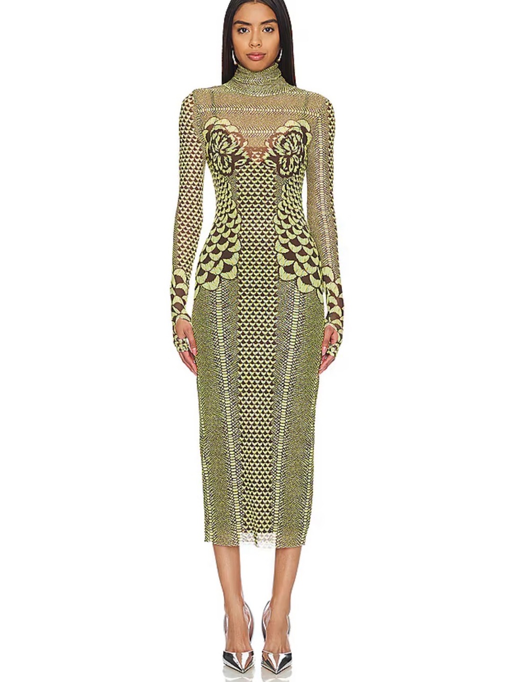 Revolve NWT  AFRM Shailene Mesh Midi Dress Size Small